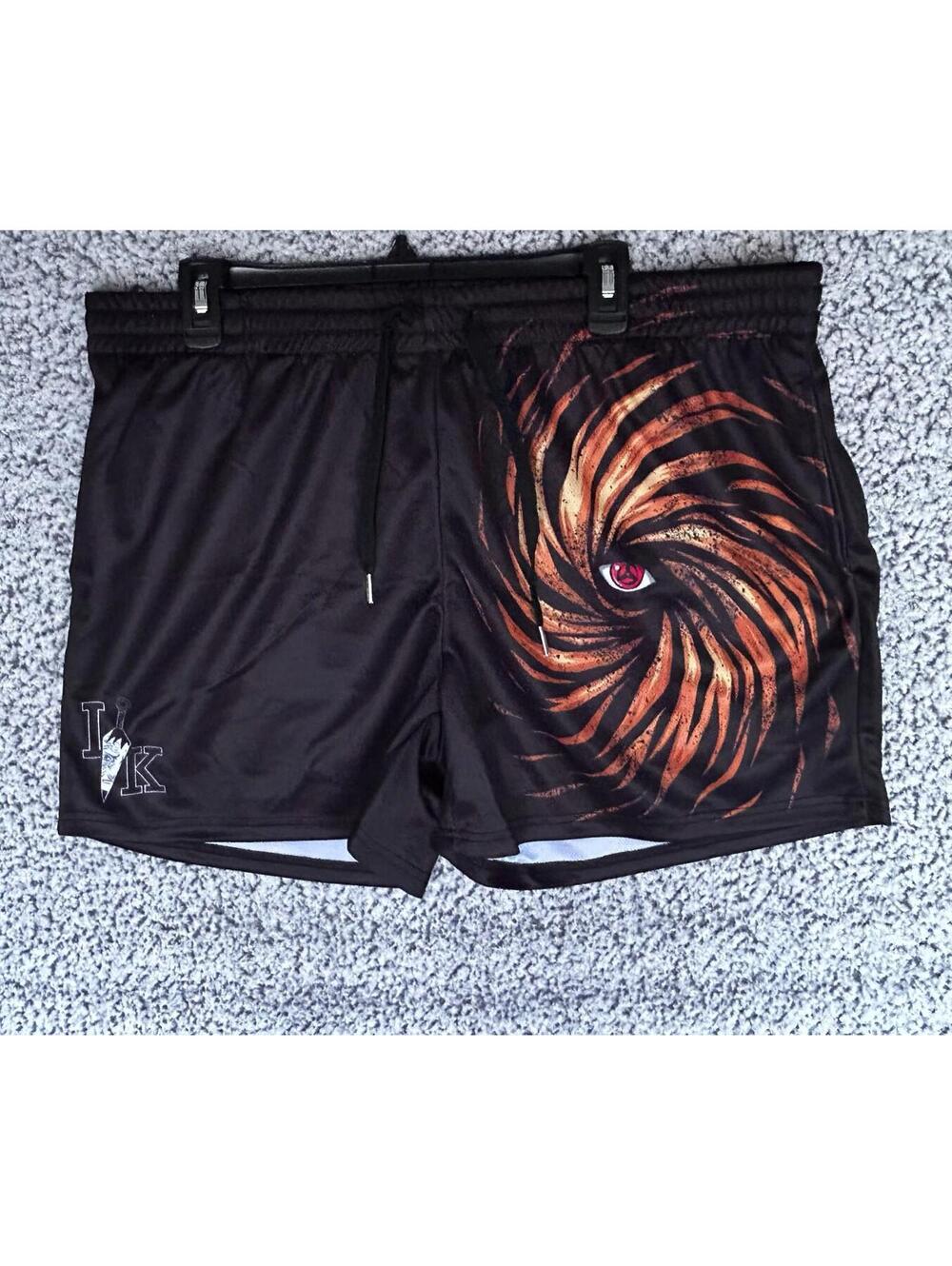 Invicta Kuru Graphic Athletic Shorts XXL Z3036 Black Eye Design NWT